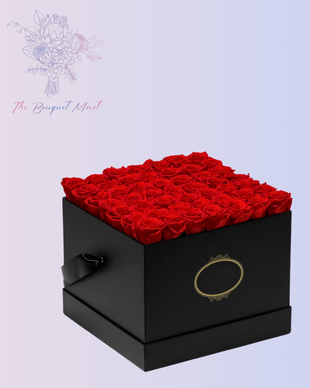 Fresh Red Roses Box – Elegant Arrangement