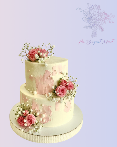 Blush Bloom Luxury Custom Cake