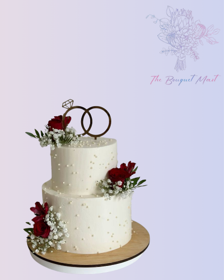 Classic White Wedding Custom Cake